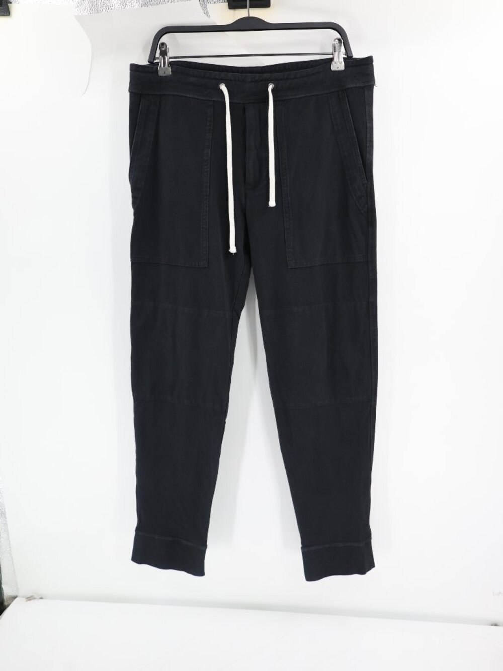 James Perse Pants mens 2 L30 Black Twill sweatpants jogger lounge casual cotton